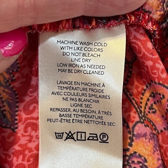 FREE PEOPLE I Got You Printed Top Ruby Women’s Size Medium - Picture 8 of 9